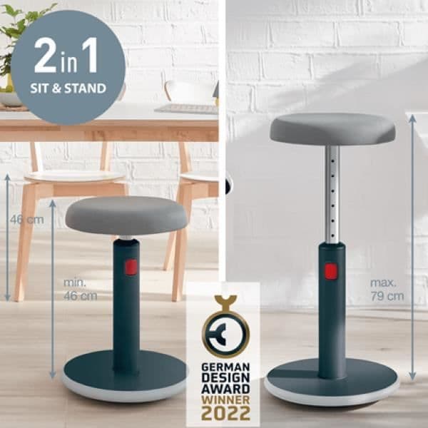 Ergonomisk siddestand 2 i 1 skammel - Grå - Leitz Ergo