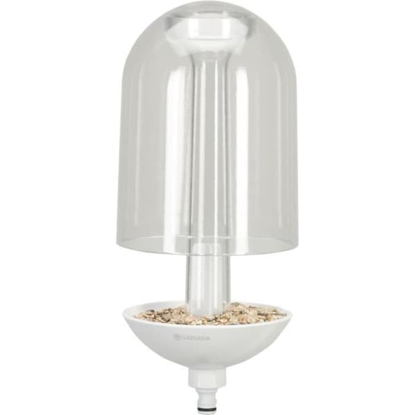 Fuglefoderhus GARDENA ClickUp!® - Højde 35 cm - Diameter 15,2 cm - Holdbart gennemsigtigt PMMA-plastik (11380-20)