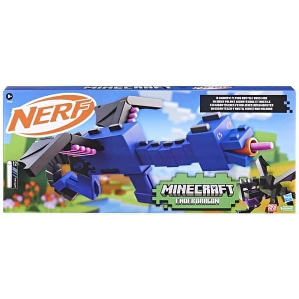 Nerf Minecraft Ender Dragon Blaster med 12 Nerf Elite Foam Dart