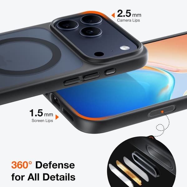 Coque Torras Guardian Magnetic Series til iPhone 17 Pro - Sort