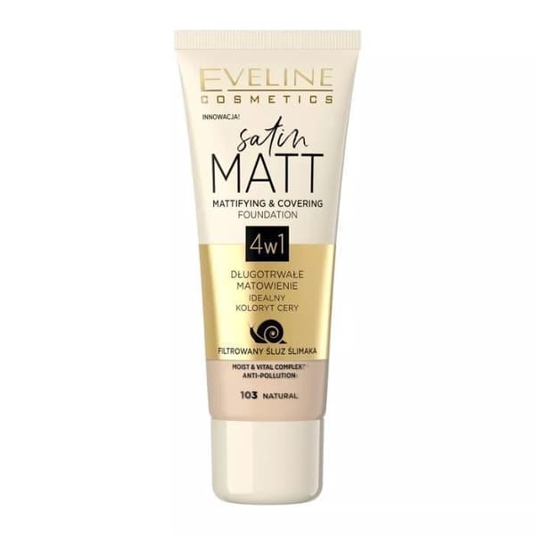 Foundation - EVELINE - nr. 103 Natural - Matificerende - Dækkende - 30 ml