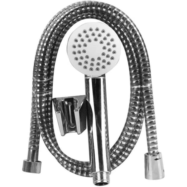 Duschset - DOCHTMANN - Rund väggfäste - Flexibel 150 cm - Kromad