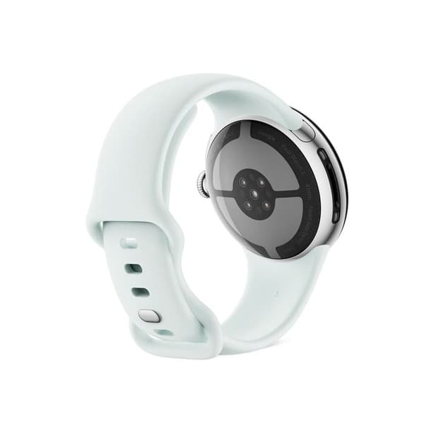 Google Pixel Watch 5 41 mm Bluetooth Silver med grå och grön gummiband