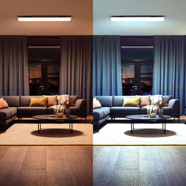 LED-loftlampe - PHILIPS HUE - Aurelle - rektangulær - hvid - justerbart lys