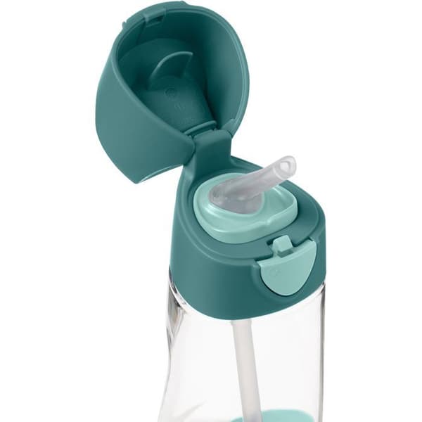 B.box Flaska med sugrör 450 ml smaragdskog