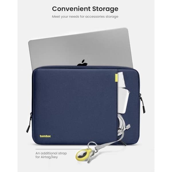 Laptopfodral - TOMTOC - Defender-A13 - 14 tum - Mörkblå - Polyesterstoff