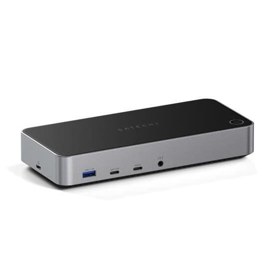 Dockingstation - Satechi - Triple Display 4K - USB-A og USB-C - 100W strømforsyning - Grå
