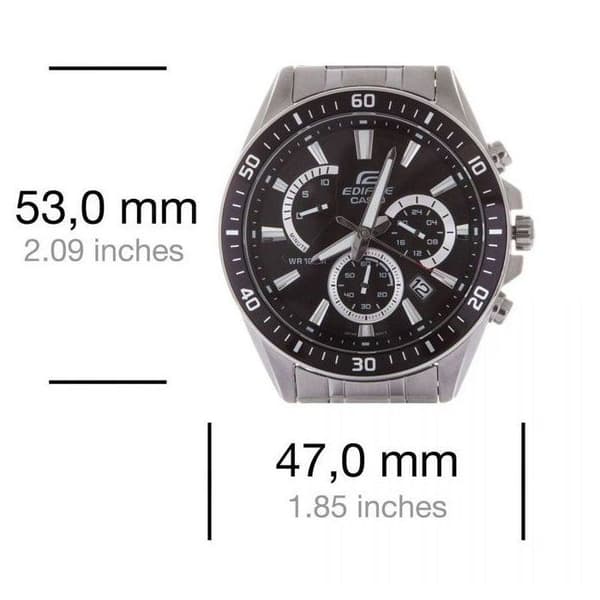 Ur - Casio - EFR-552D-1AVUEF - Sølv - Sort - Kvarts - Analog