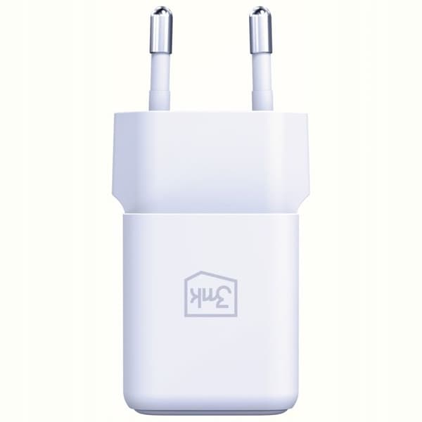 3mk Hyper GaN 20 W QC4+ PD PPS USB-C USB-A Hvid