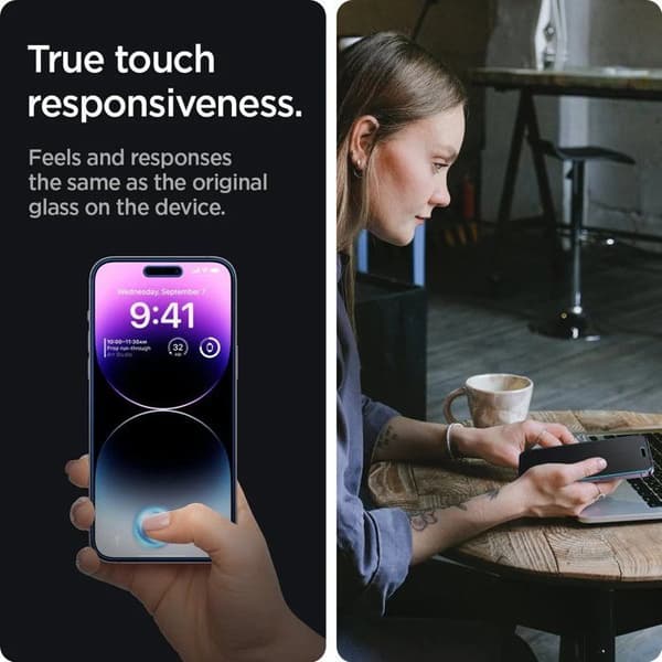 Spigen Glass EZ Fit Privacy 2 Pack iPhone 14 Pro