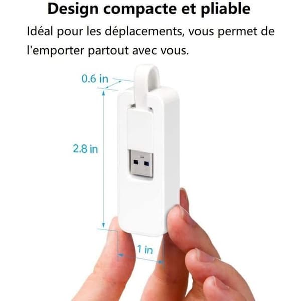 USB 3.0 til Gigabit Ethernet Adapter - TP-LINK - USB til RJ45 Gigabit Adapter - UE300