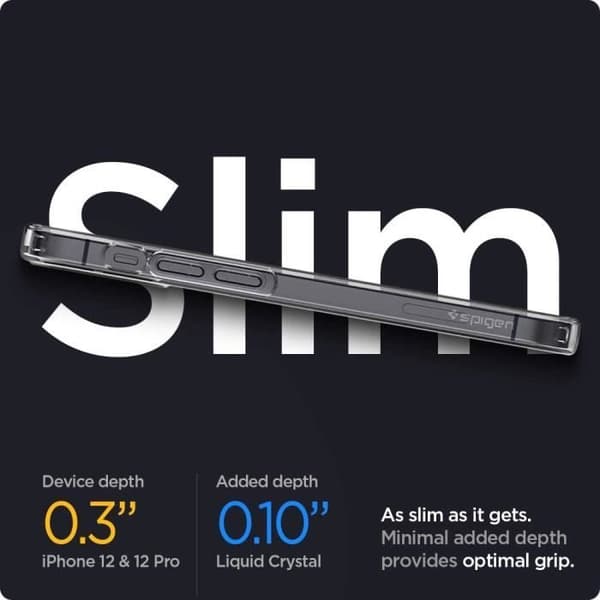 Cover til iPhone 12 Pro - Spigen - Liquid Crystal - Transparent - Blød - TPU