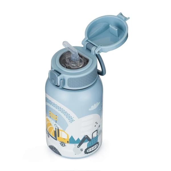 PETITE&MARS Barnflaska i stål 350 ml Work Zone 12m+