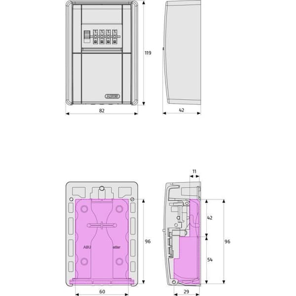 ABUS KeyGarage B 787 LED nøgleboks - 0075295