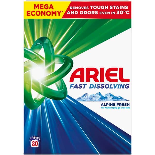 ARIEL Alpine Fresh 4,4 kg (80 vaske)