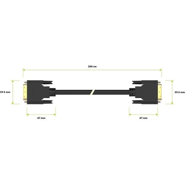 AlzaPower DVI-D Dual Link 3m svart