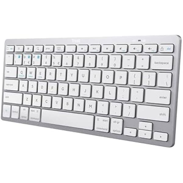 Trådlöst tangentbord - TRUST - Basic Wireless White - Trådlöst gränssnitt - Plats och layout Vit