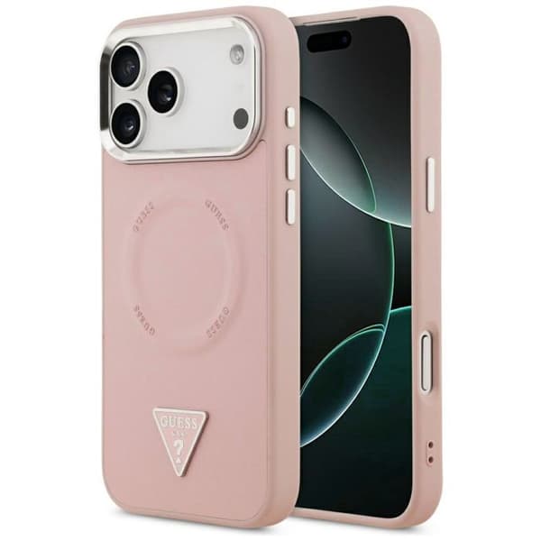 Coque Guess Hardcase Triangle Logo MagSafe til iPhone 17 Pro Max - Pink
