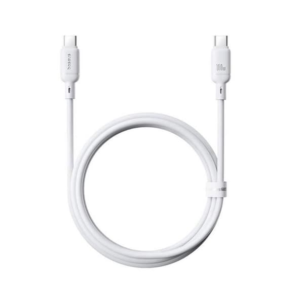 Baseus Silky Series USB-C Kabel PD 100 W 1 m Hvid