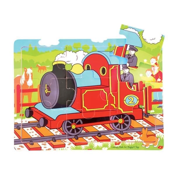 Bigjigs Toys Red Train Puslespil
