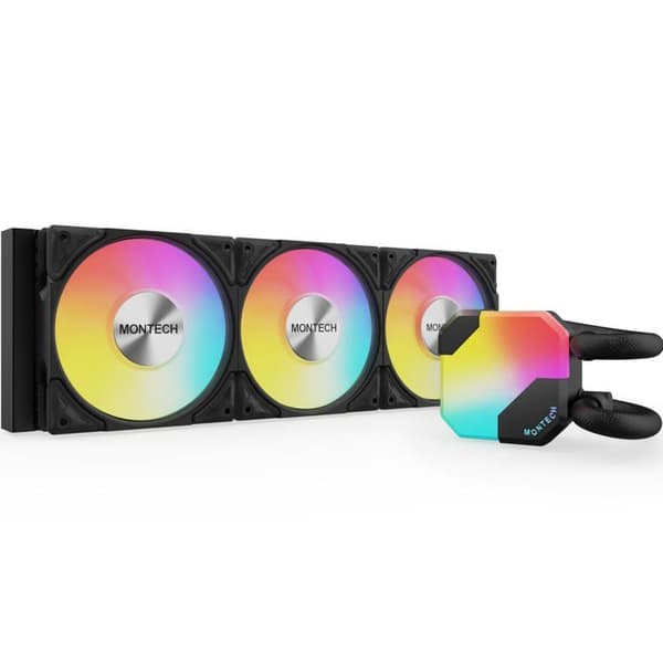 Kit vandkøling AIO - MONTECH - HyperFlow RGB - 360mm - Sort - Kompatibel med AM4