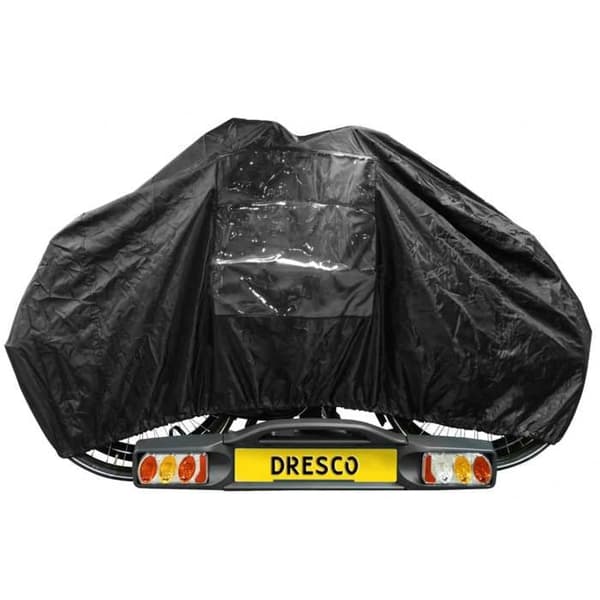 Dresco Elastiskt cykelskydd för 2 cyklar Svart 439367