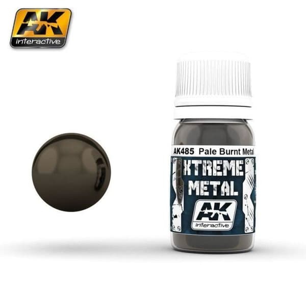 Metallic paint for modeling - AK INTERACTIVE - Xtreme Metal - Light Burnt Metal - 30 ml - Airbrush application