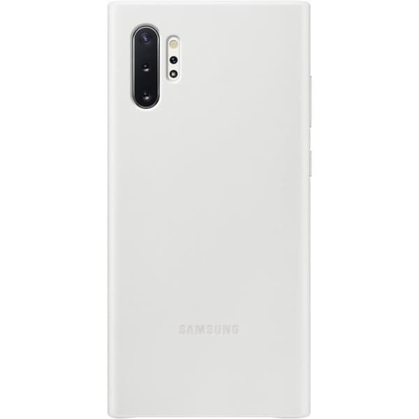 Hvidt læderbetræk Note10 +