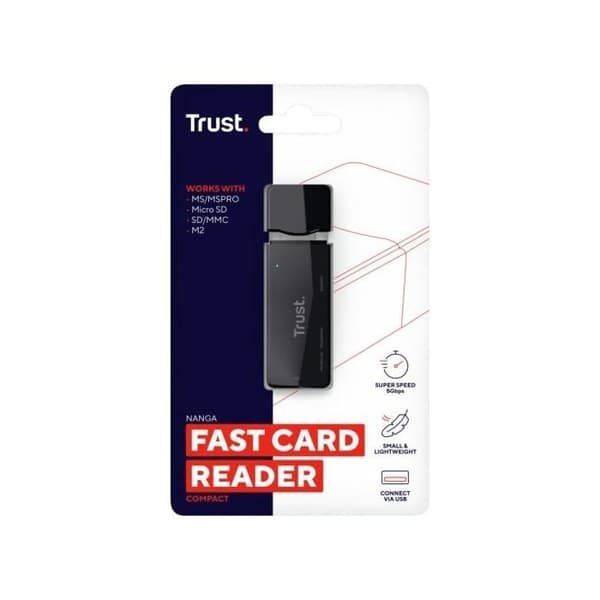 TRUST Nanga Kortlæser (MS, SD, microSD, MS Micro) USB 3.1 Gen 1