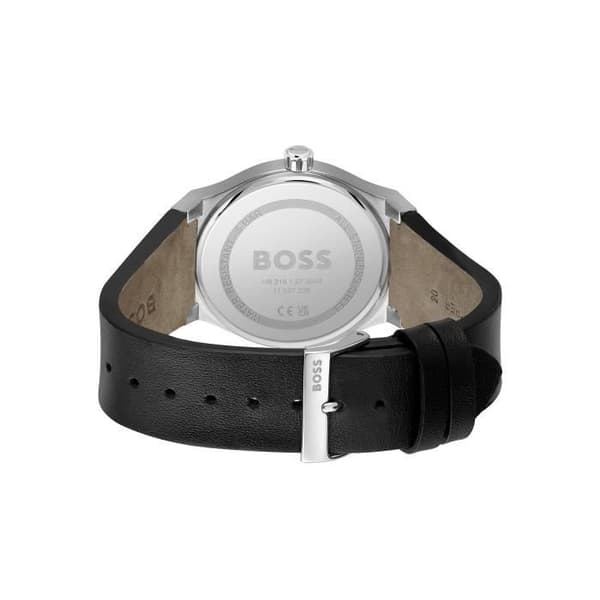 BOSS - Läderarmband Cando - Man - Grå