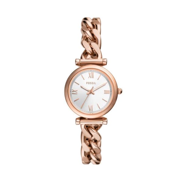 Fossil Ur - Kvinder - ES5330 - Rustfrit stål - Ip-rosé - 28mm - 7mm - Sølv