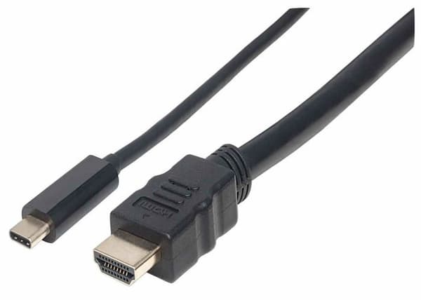 Manhattan - 151764 - USB-C til HDMI Adapterkabel - Ekstern videoadapter - USB-C 3.1 - HDMI - Sort