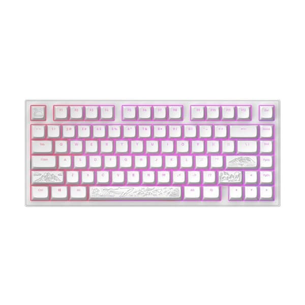 Mechanical keyboard - DARK PROJECT - ALU Terra Nostra - White - Durable PBT - Software customization