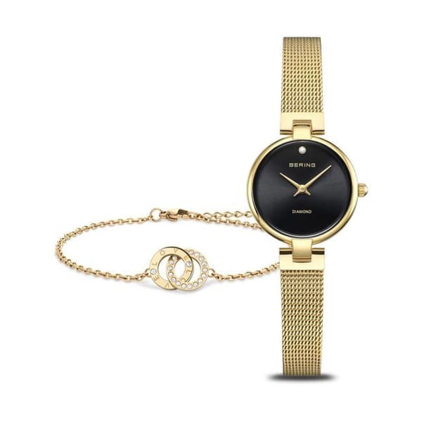 Bering 17724-332-GWP Dameur Sæt Guld Klassisk 24 mm 3 ATM