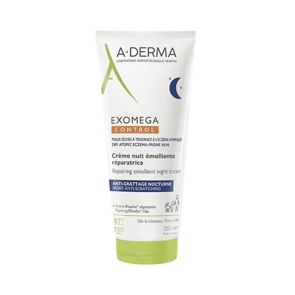 A-Derma Exomega Control Nattens blødgørende reparationscreme 200ml