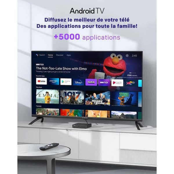 STRONG - SRT420 - Streaming Box Android TV + TNT 4K UHD - Wifi 5 - Bluetooth - Chromecast - Google Assistent - Dolby Audio/Vision