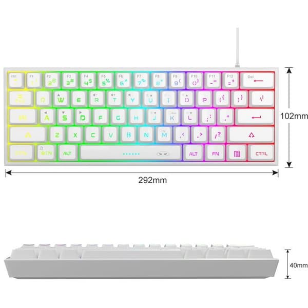 MageGee TS91-W membrankeyboard - US