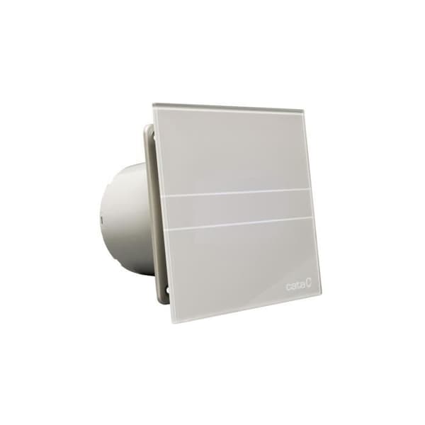 Areal ventilator badeværelse - CATA - E-100 Glass Silver Timer - Timer - 31 dB - Grå