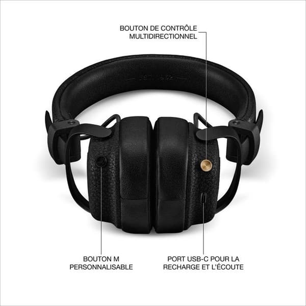 Hovedtelefoner - MARSHALL - Milton A.N.C - Sort
