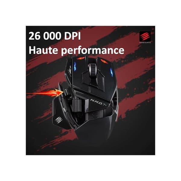 M.M.O. 7+ Gaming Mus med Kablet og Trådløs - 21 Programmerbare Indgange + 5D Knap + Shift Mode x2 + 5 Profiler + Sensor