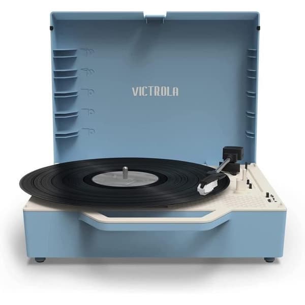 VICTROLA RE-SPIN ØKO-DESIGNET VINYL PLATESKILDE BLÅ