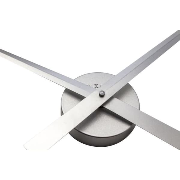 NEXTIME Hands vægur - Aluminium - Sølv Ø 85cm