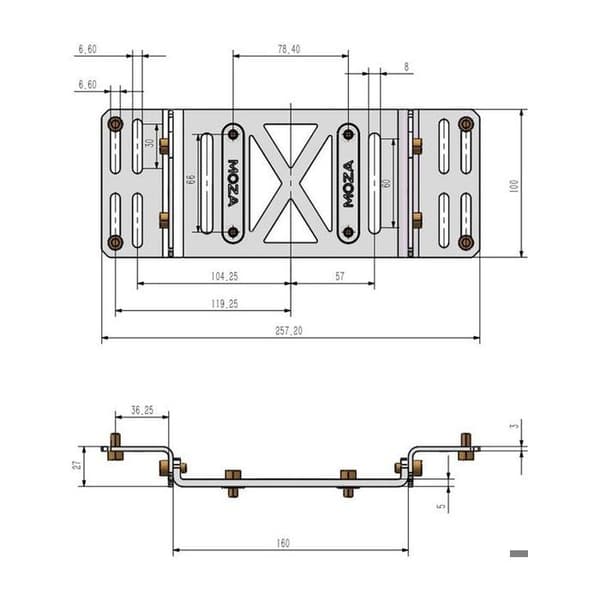 Fäststöd - MOZA Racing - R9 RS12 - Metall - Svart - Databord