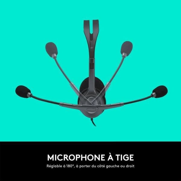 LOGITECH - Stereo H111 headset med ledning - Grå