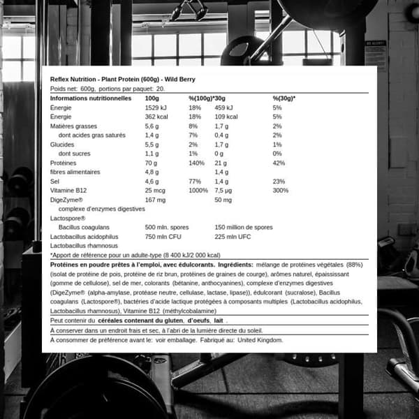 Växtproteiner 600g Vildbär Reflex Nutrition Protein