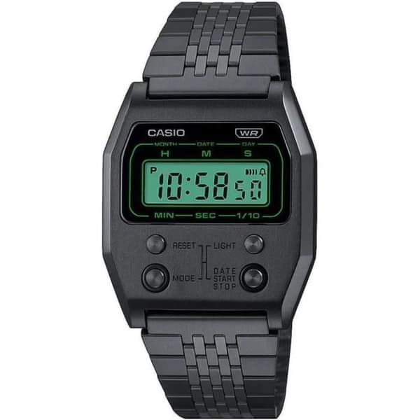 Casio Ur - Mænd - A1100B-1EF - Rustfrit stål - Sort