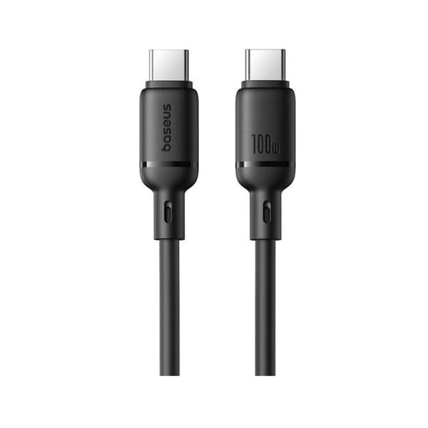 Baseus Silky Series USB-C Kabel 100W 1m - Hurtig opladning og dataoverførsel - Sort