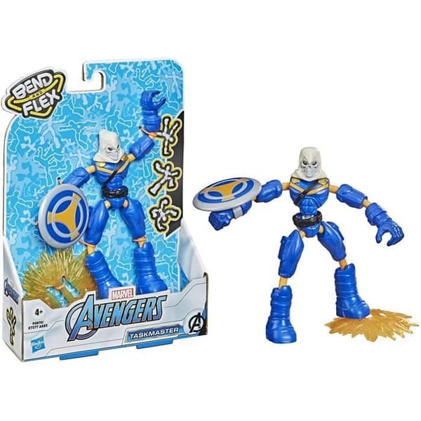 MARVEL Avengers Taskmaster Bend och Flex 6-tums actionfigur med tillbehör