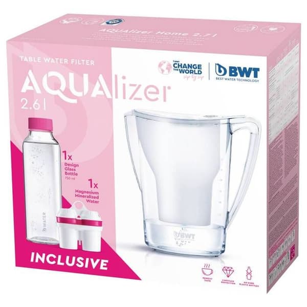 BWT AQUALIZER Hjem 626883 Filtreringskaraffel 2.7 l hvid