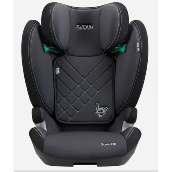 AVOVA Sora-Fix - bilsæde - gruppe 2 og 3 - isofix - Grå og sort